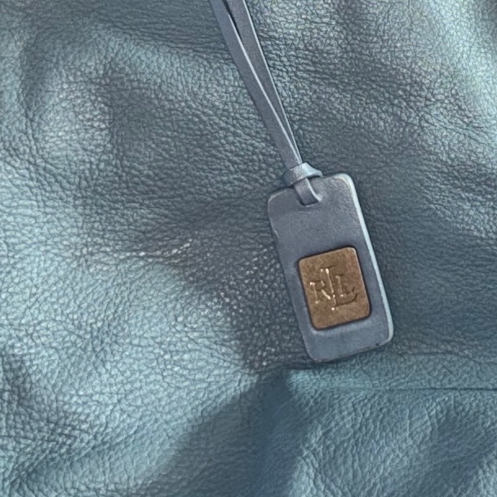 Lauren Ralph Lauren Braided Large Light Blue Purse - Picture 3 of 7